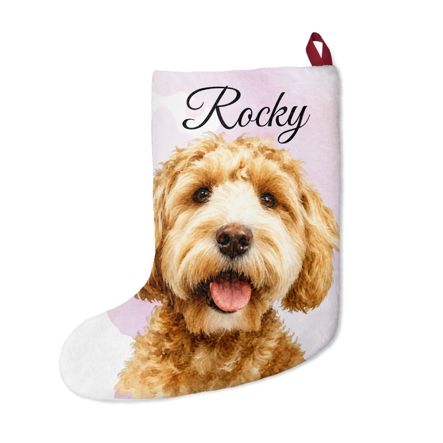 Personalized Pet Photo Christmas Stocking | Custom Dog Name Stocking