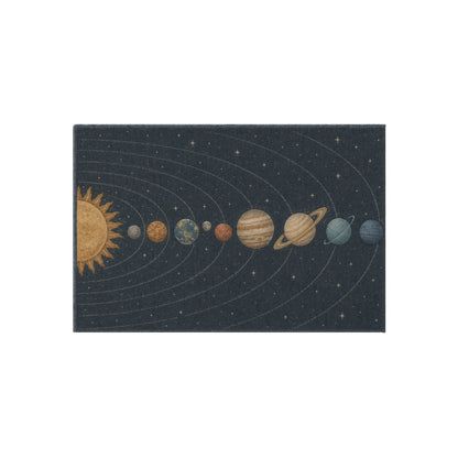 Solar System Planets Outdoor Rug | Celestial Orbit Patio Mat