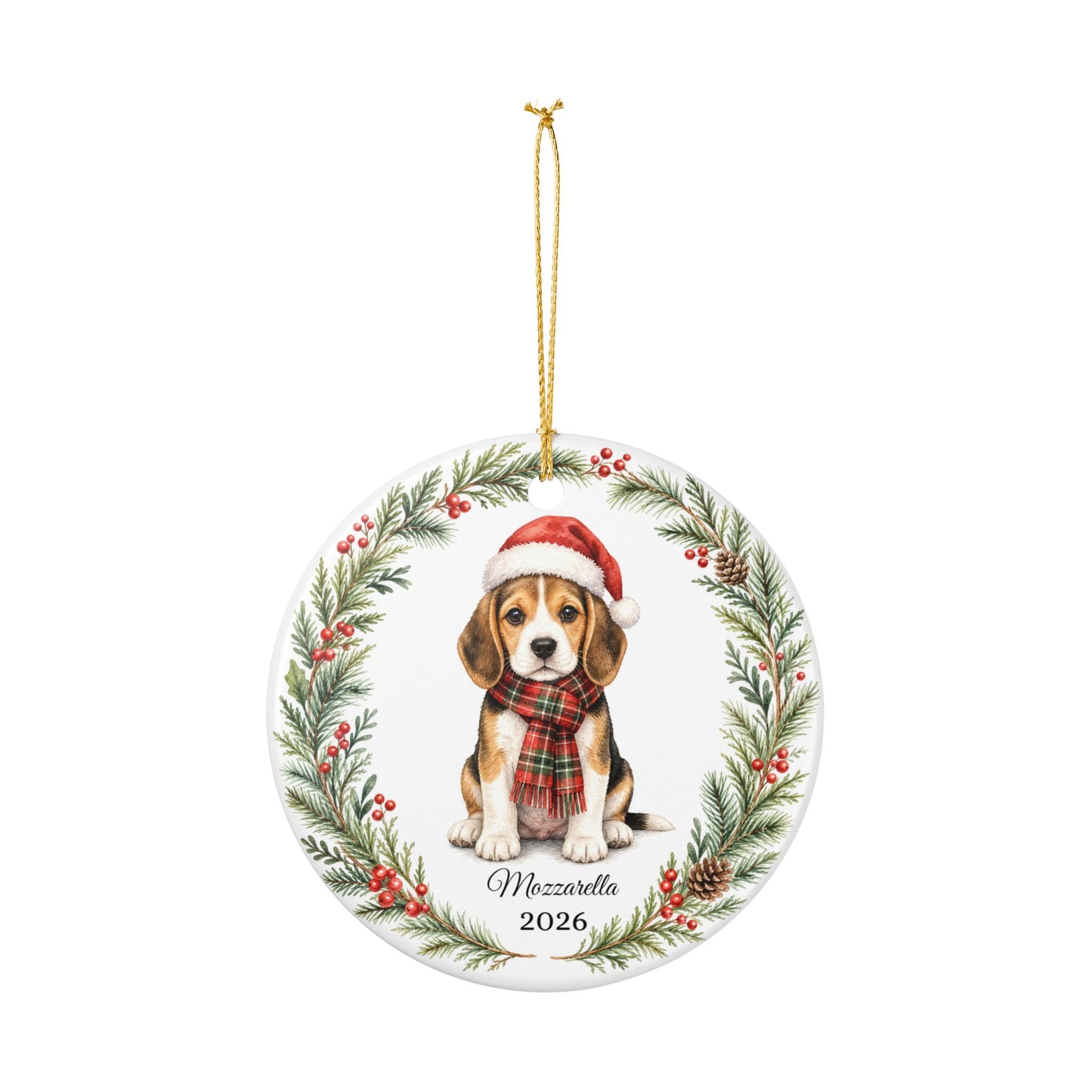 Beagle Ornament Personalized with Name, Beagle Christmas Ornament, Dog Mom Dad Gift, Beagle Lover Keepsake Gift 2026