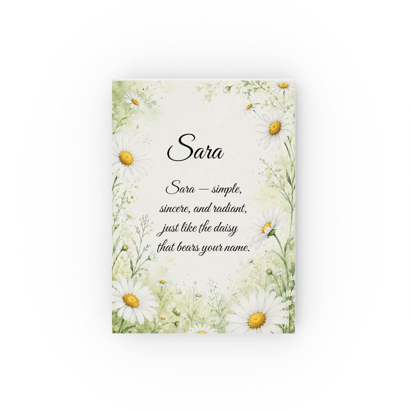 Daisy Birth Month Flower Journal Custom Name, April Birthday Gift for Teen Girl Daughter, Personalized Keepsake Diary