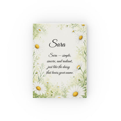 Daisy Birth Month Flower Journal Custom Name, April Birthday Gift for Teen Girl Daughter, Personalized Keepsake Diary