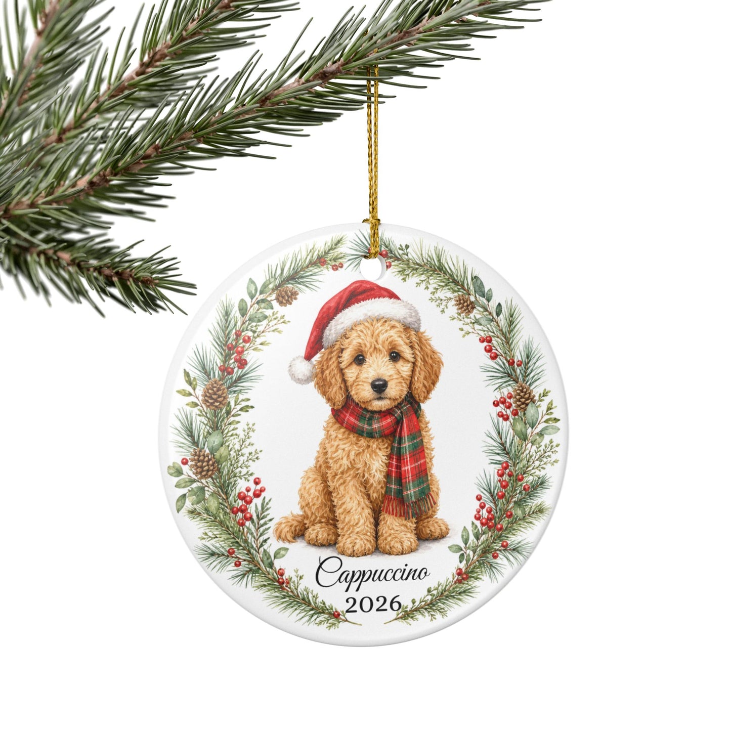 Goldendoodle Ornament Personalized with Name, Doodle Christmas Ornament, Doodle Mom Gift, Goldendoodle Lover Keepsake 2026
