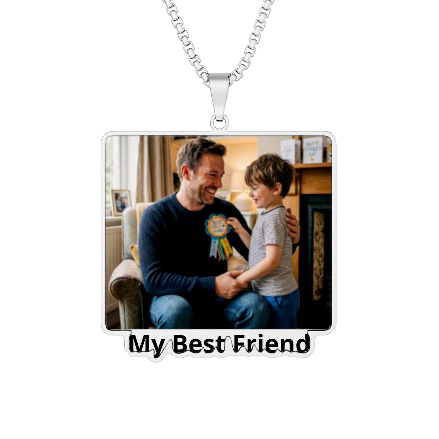 Custom Photo Pendant Necklace | Square Photo Pendant, Personalized Picture Jewelry