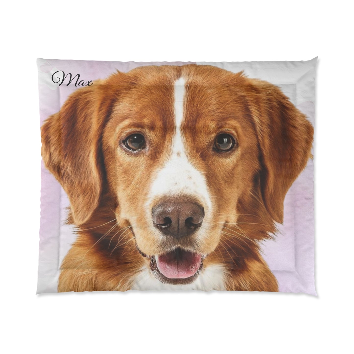 Personalized Dog Photo Comforter | Custom Pet Face Bedding