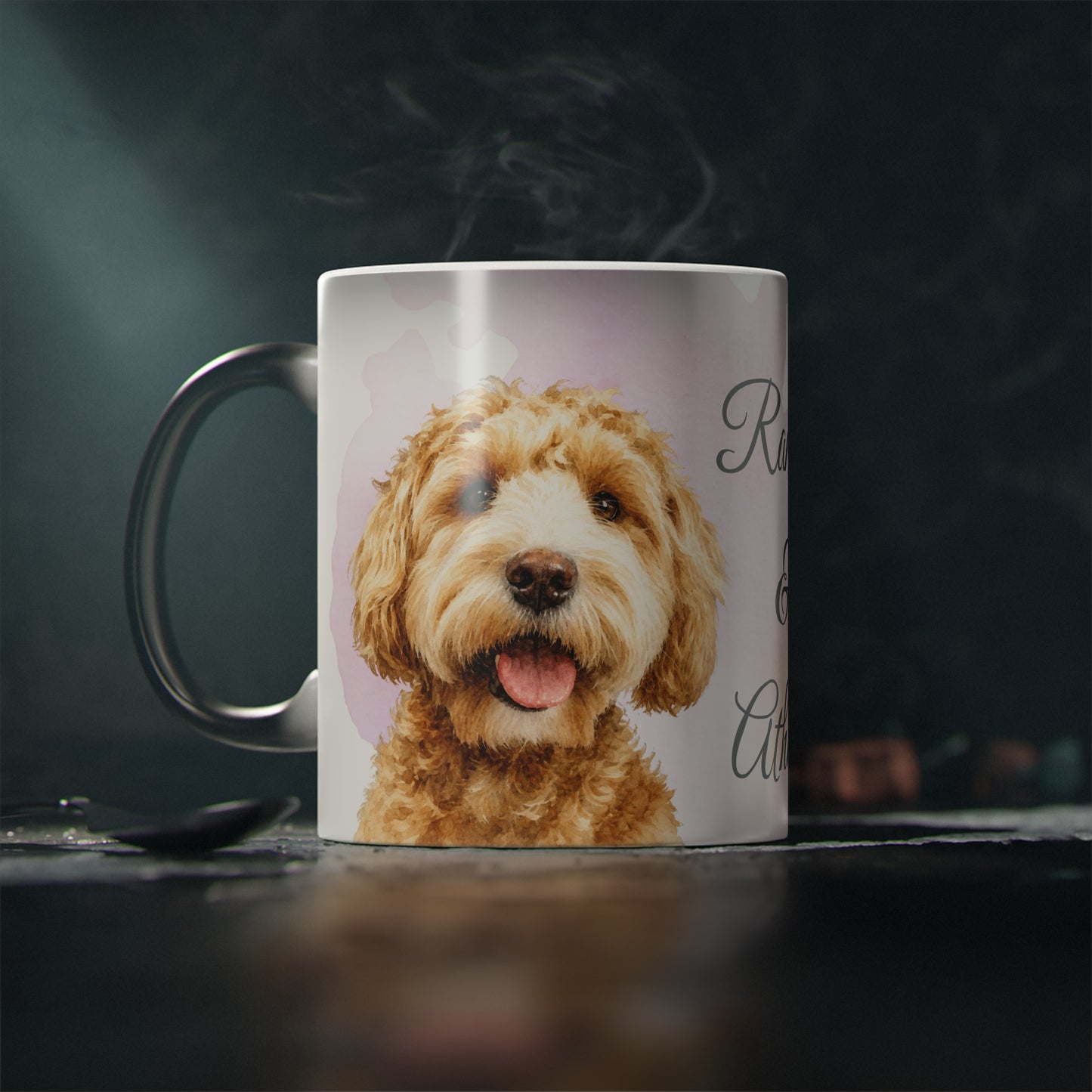 Custom Pet Name Dog Portrait Mug | Personalized Photo Coffee Cup