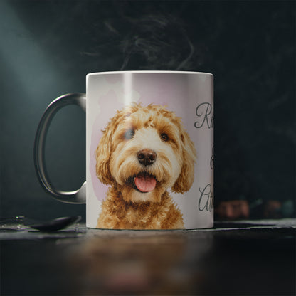 Custom Pet Name Dog Portrait Mug | Personalized Photo Coffee Cup
