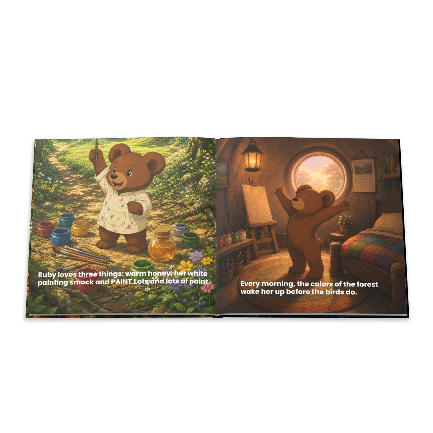 Bear Painting Story Hardcover Photo Book | Personalized Kids Storybook