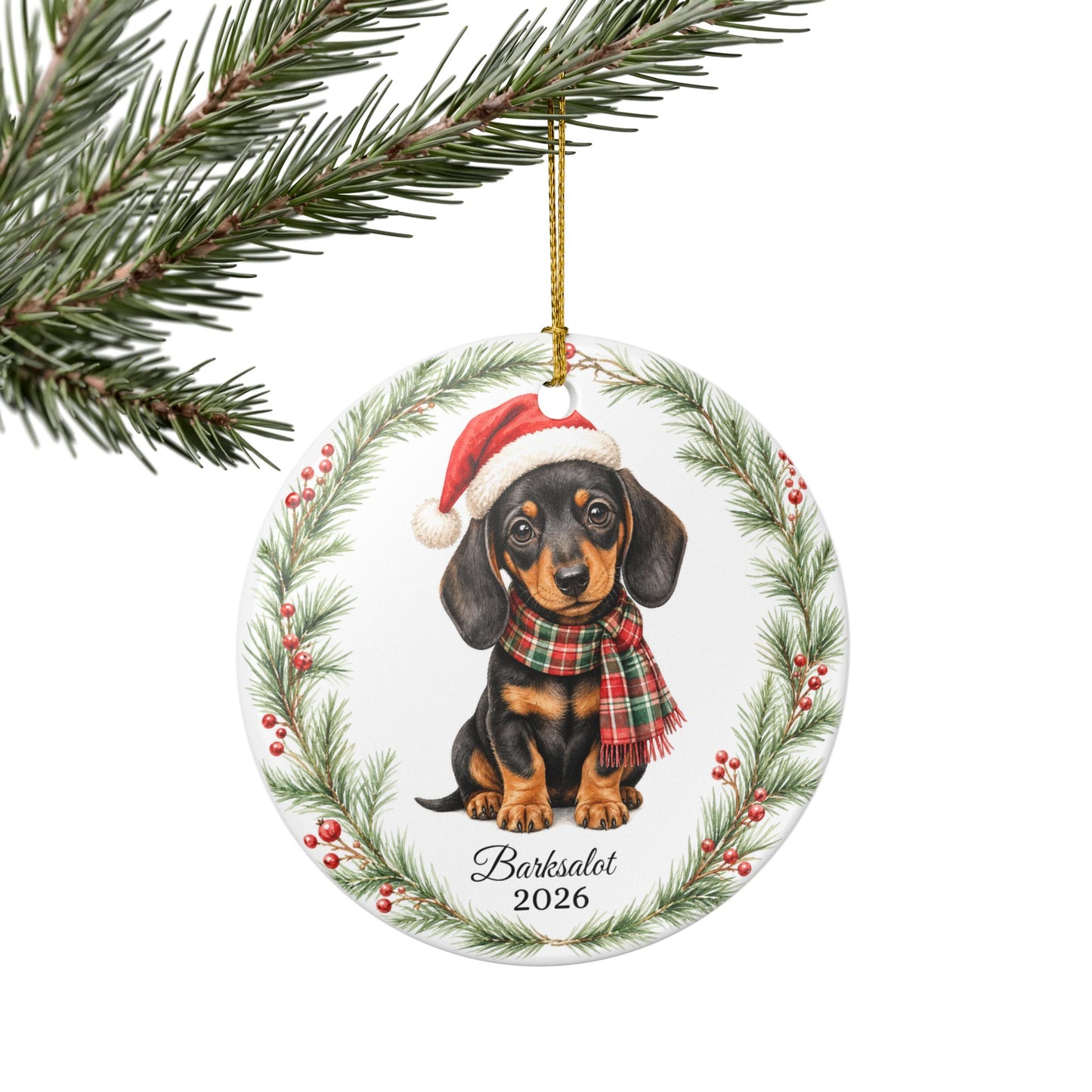 Dachshund Ornament Personalized with Name, Wiener Dog Christmas Ornament, Doxie Mom Gift, Sausage Dog Lover Keepsake 2026