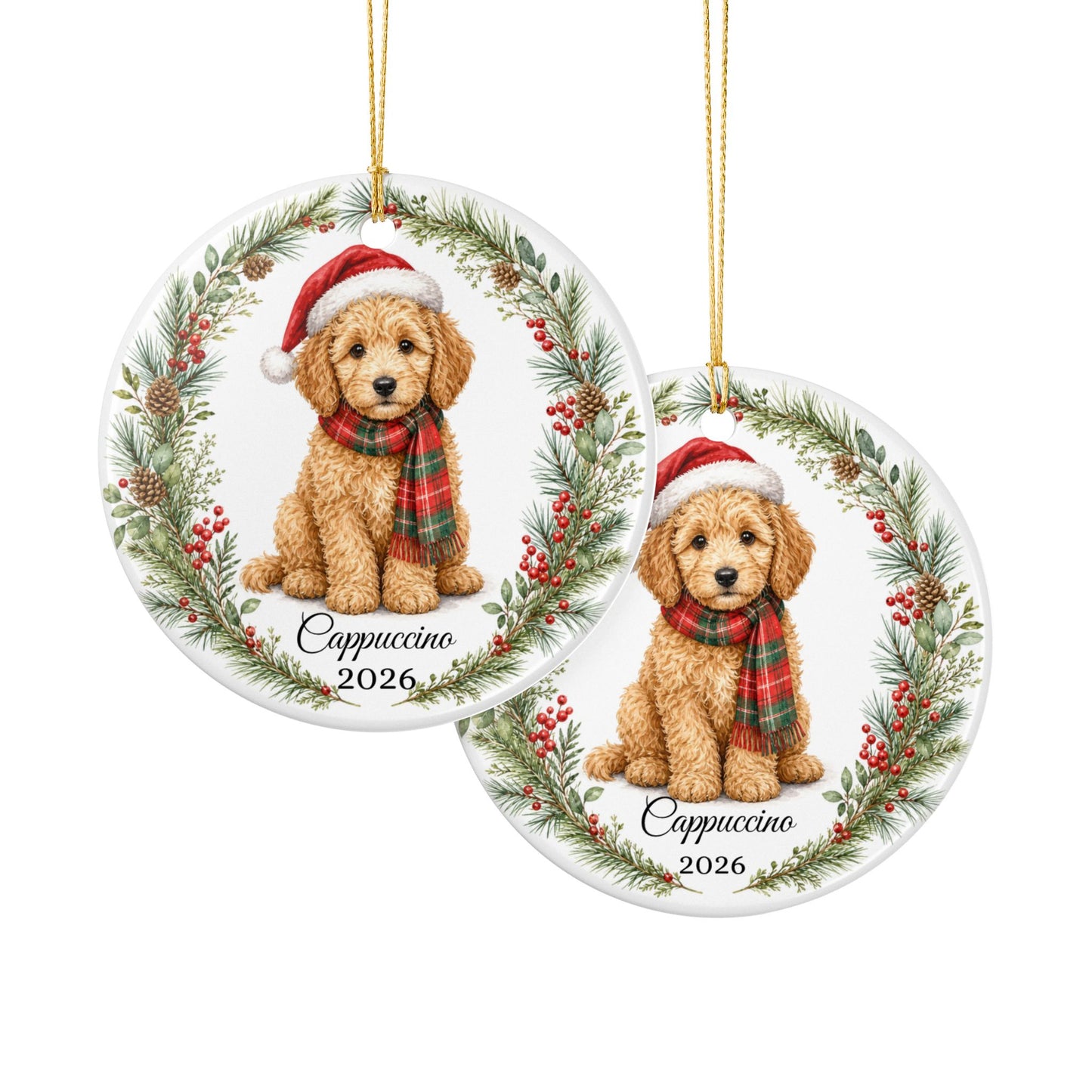 Goldendoodle Ornament Personalized with Name, Doodle Christmas Ornament, Doodle Mom Gift, Goldendoodle Lover Keepsake 2026