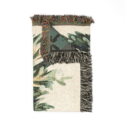 Christmas Tree Woven Blanket | Santa Ornament Holiday Throw