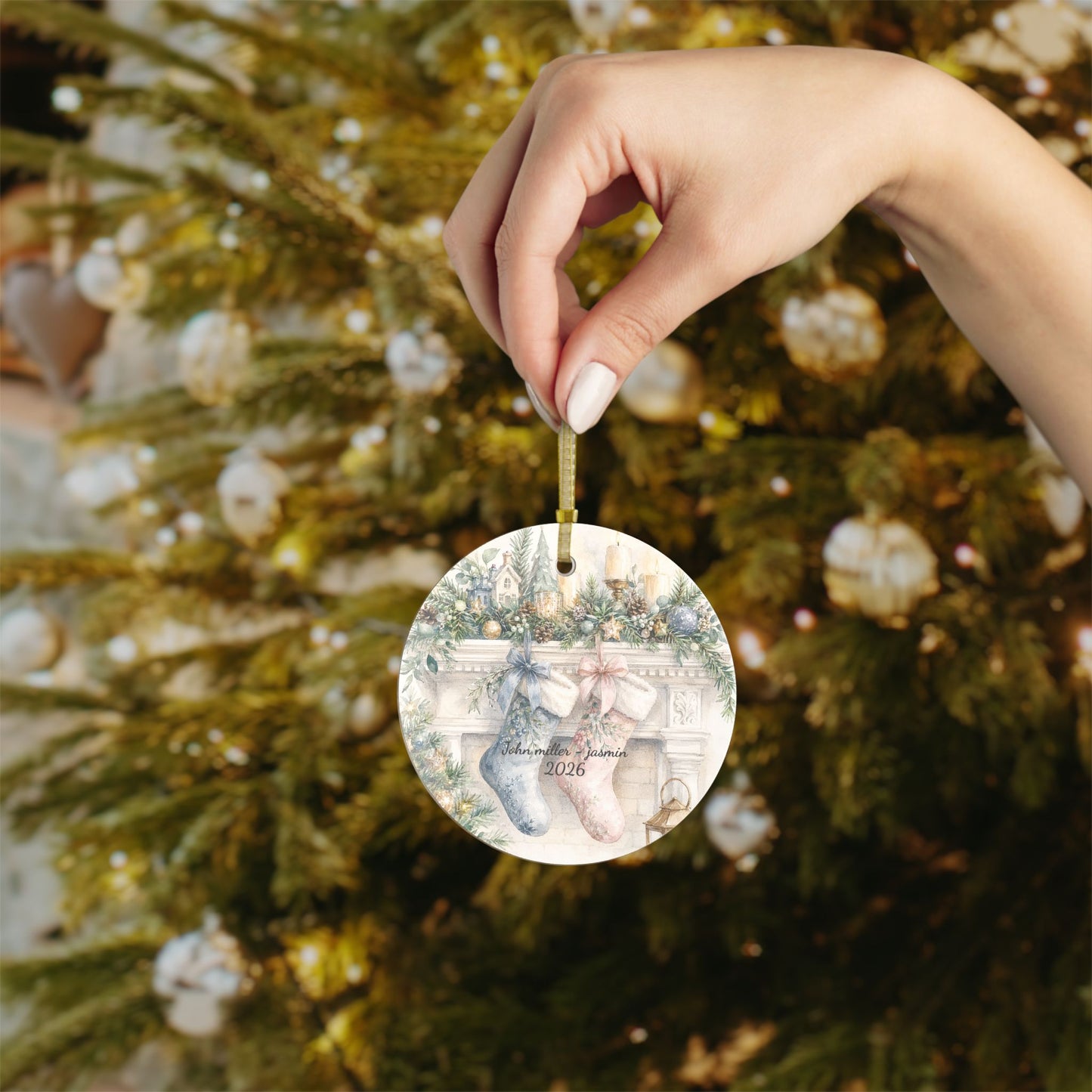 Glass Ornaments First Christmas Married - Stockings