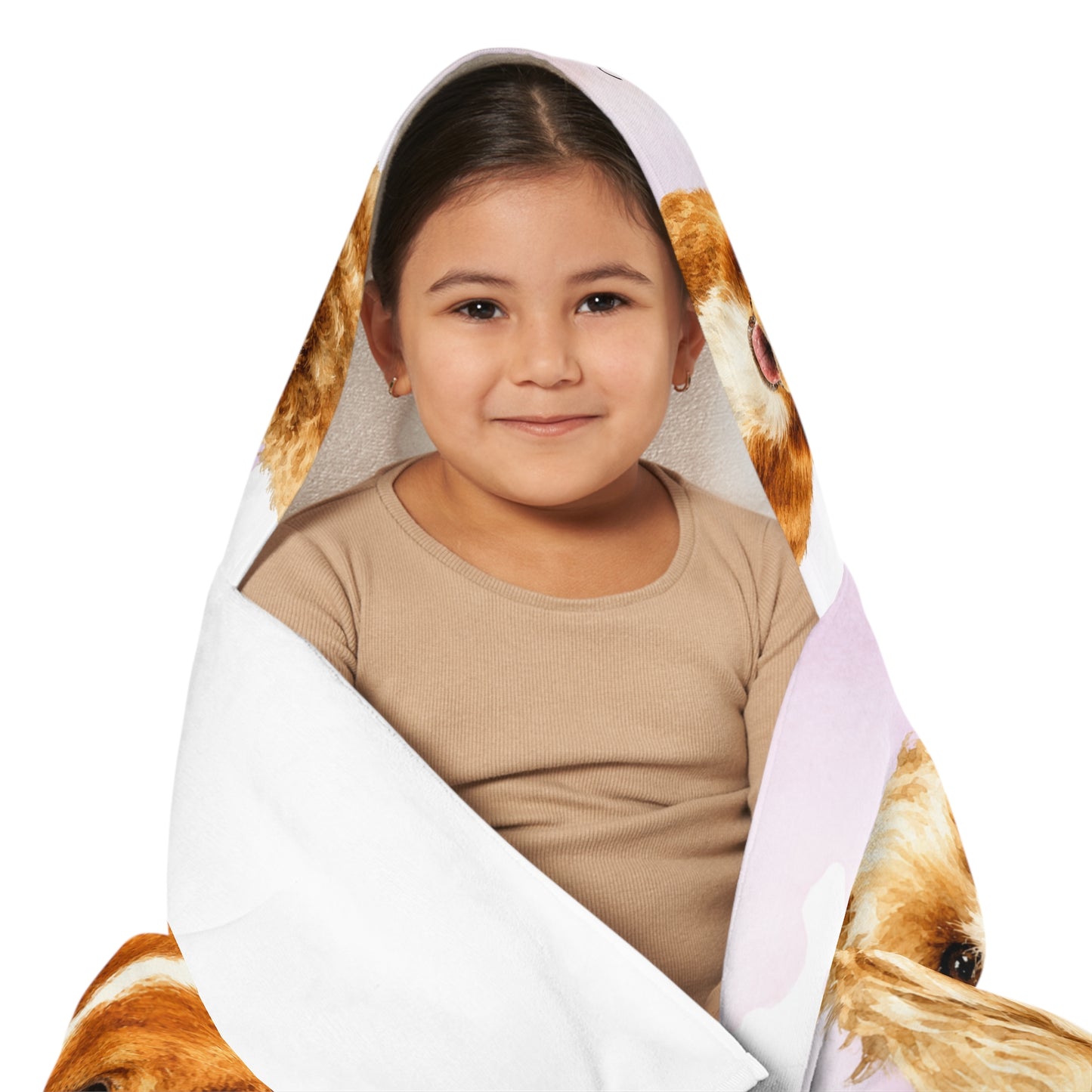 Waffles & Bean Youth Hooded Towel | Personalized Dog Portraits