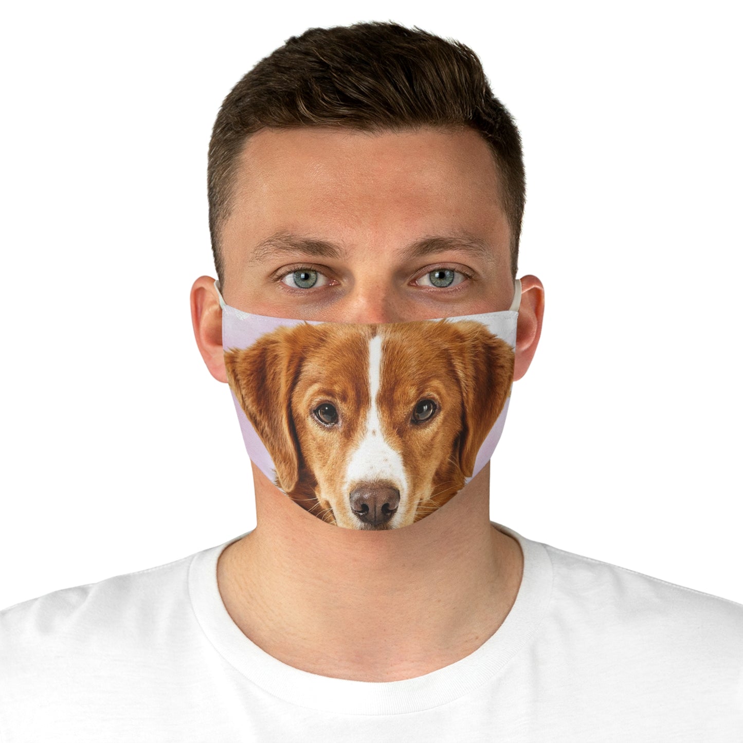 Brown Dog Face Mask | Realistic Dog Portrait, Pet Lover Mask