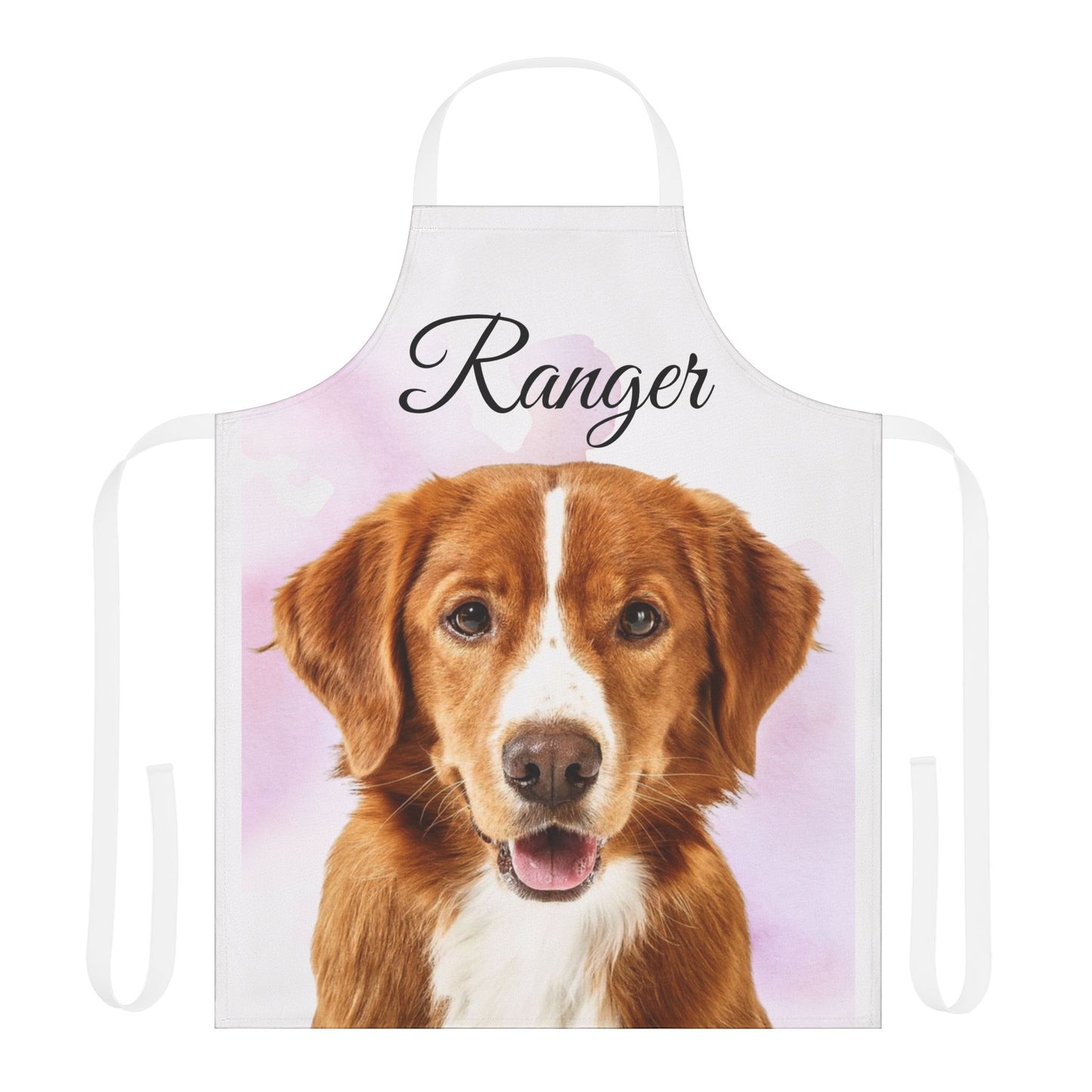 Custom Dog Portrait Ranger Apron | Personalized Pet Face Kitchen Apron