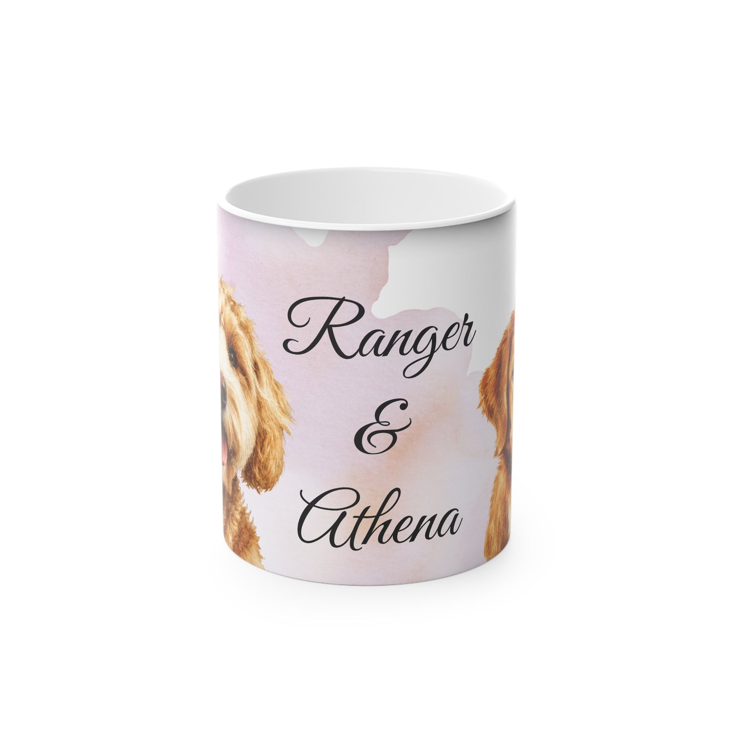 Custom Pet Name Dog Portrait Mug | Personalized Photo Coffee Cup
