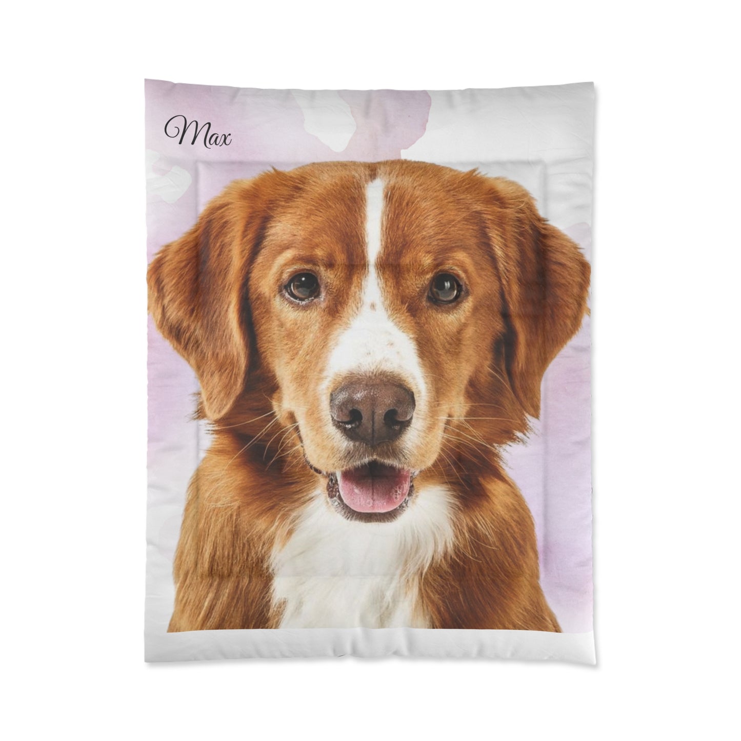 Personalized Dog Photo Comforter | Custom Pet Face Bedding