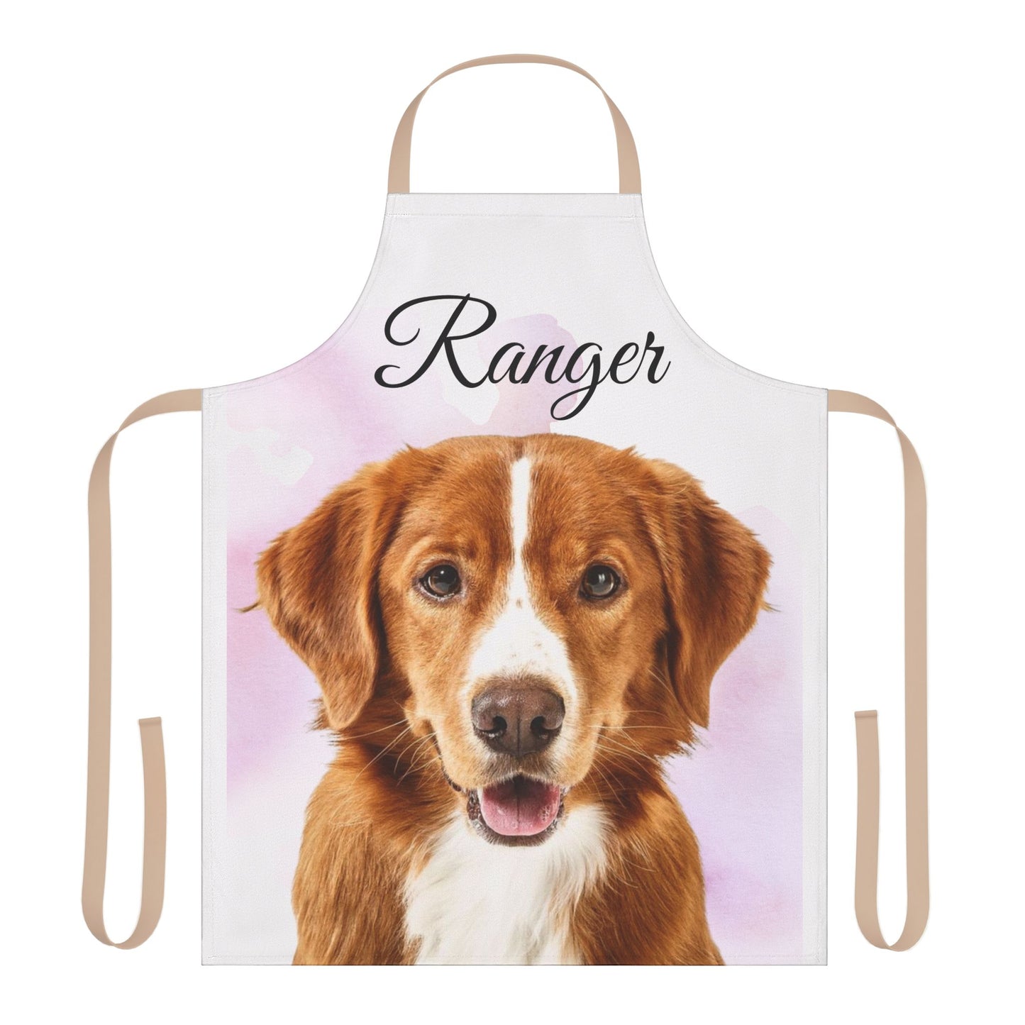 Custom Dog Portrait Ranger Apron | Personalized Pet Face Kitchen Apron