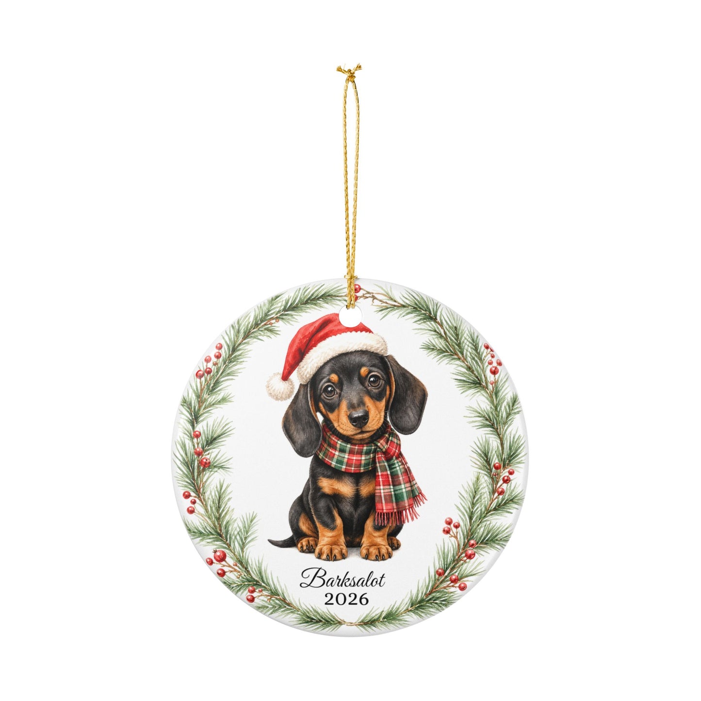 Dachshund Ornament Personalized with Name, Wiener Dog Christmas Ornament, Doxie Mom Gift, Sausage Dog Lover Keepsake 2026