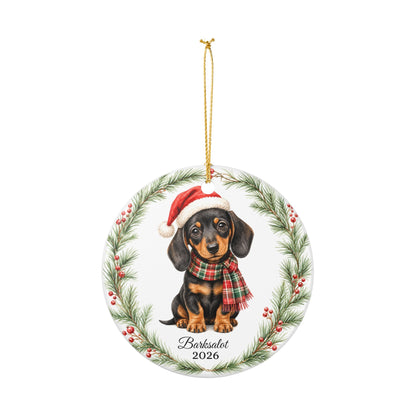 Dachshund Ornament Personalized with Name, Wiener Dog Christmas Ornament, Doxie Mom Gift, Sausage Dog Lover Keepsake 2026