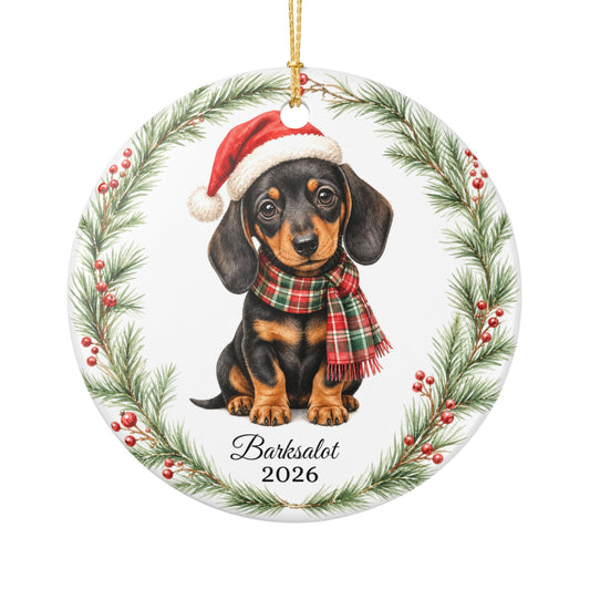 Dachshund Ornament Personalized with Name, Wiener Dog Christmas Ornament, Doxie Mom Gift, Sausage Dog Lover Keepsake 2026