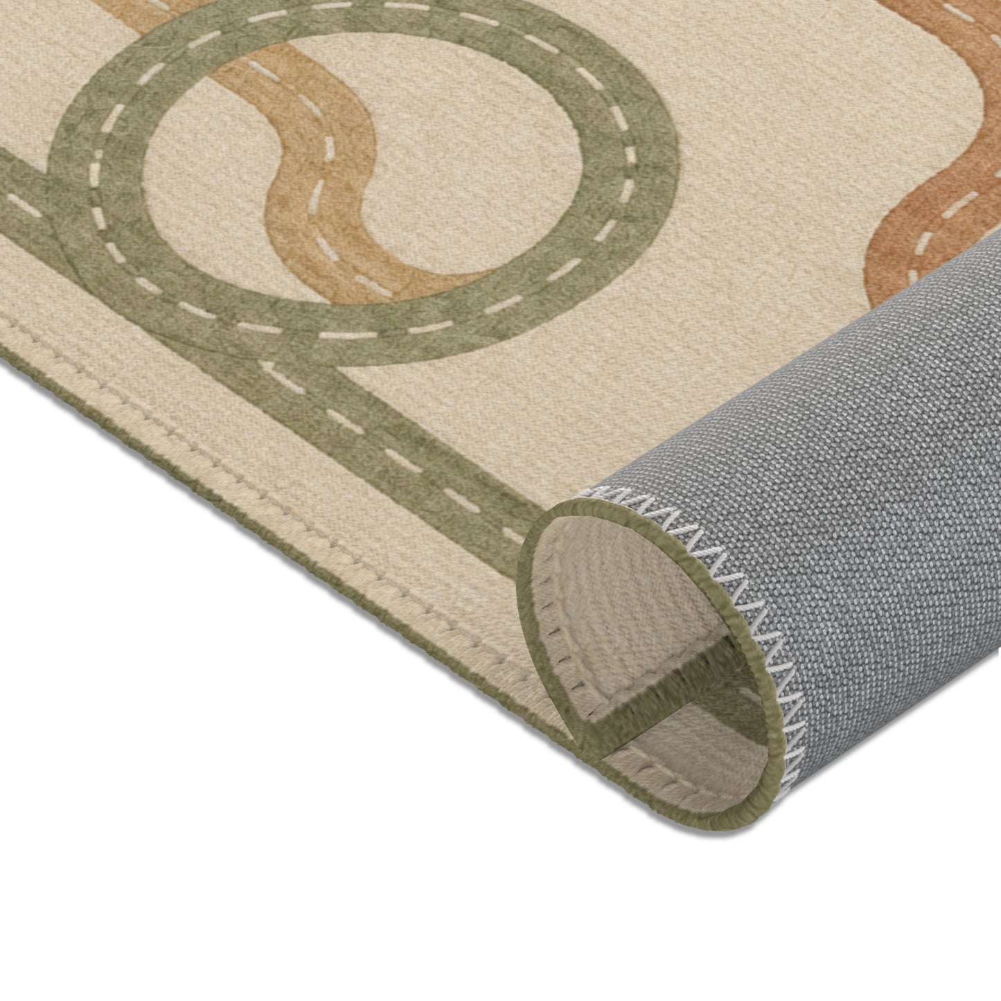 Retro Geometric Lines Area Rug | Mid Century Modern Abstract Pattern