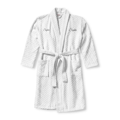 Monogram Initials Embroidered Terry Shawl Robe