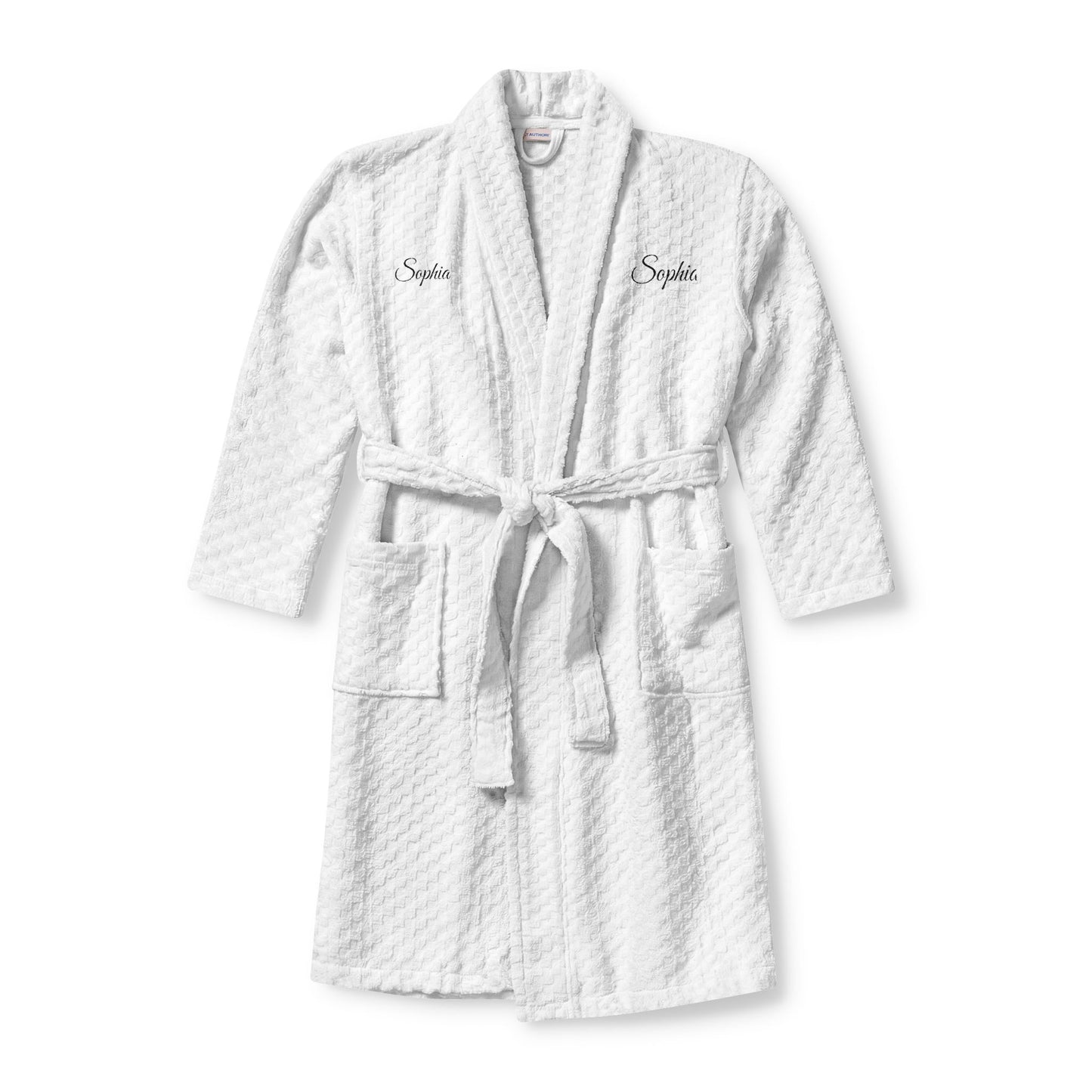 Monogram Initials Embroidered Terry Shawl Robe