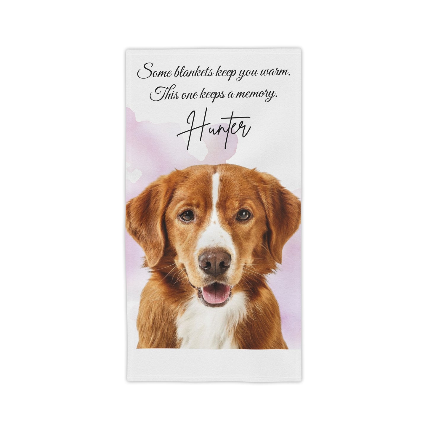 Personalized Dog Photo Memorial Beach Towel | Pet Memory Name