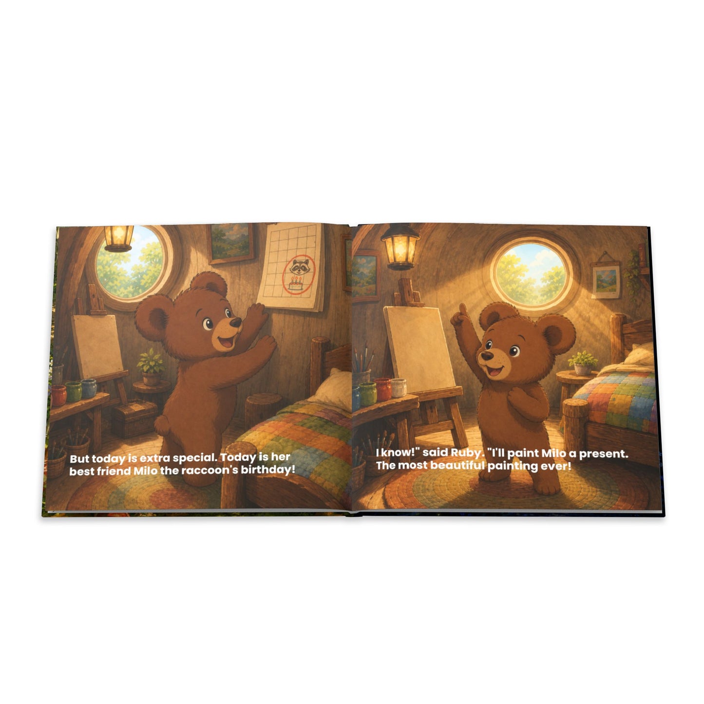 Bear Painting Story Hardcover Photo Book | Personalized Kids Storybook