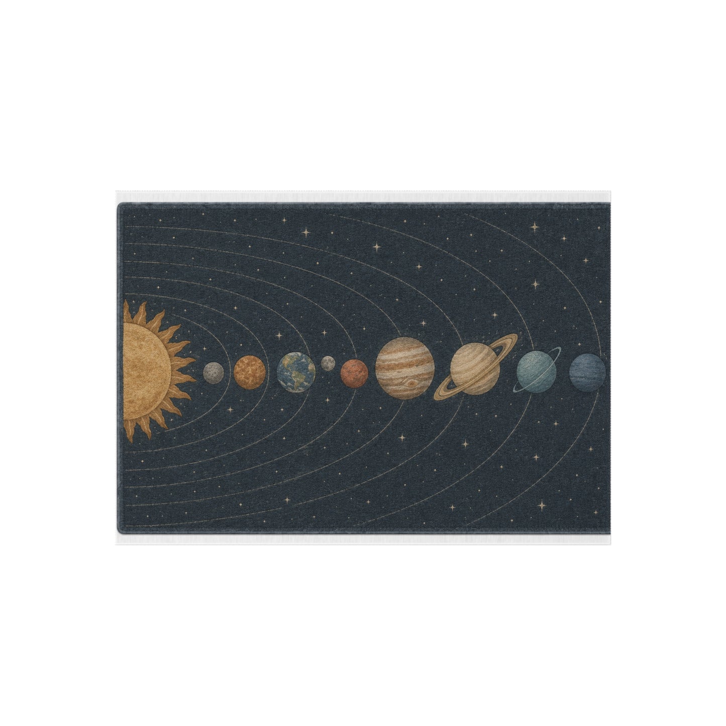Solar System Planets Outdoor Rug | Celestial Orbit Patio Mat