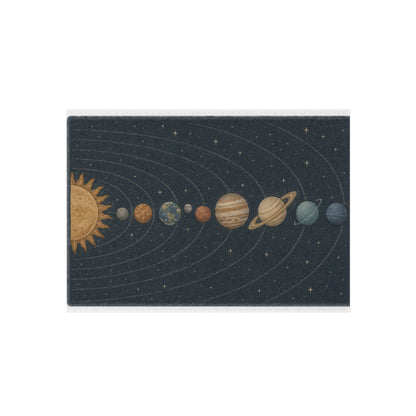 Solar System Planets Outdoor Rug | Celestial Orbit Patio Mat