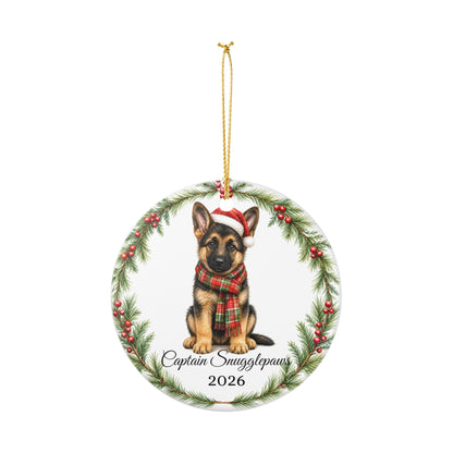 German Shepherd Ornament Personalized with Name, GSD Christmas Ornament, Dog Mom Dad Gift, Shepherd Lover Keepsake 2026