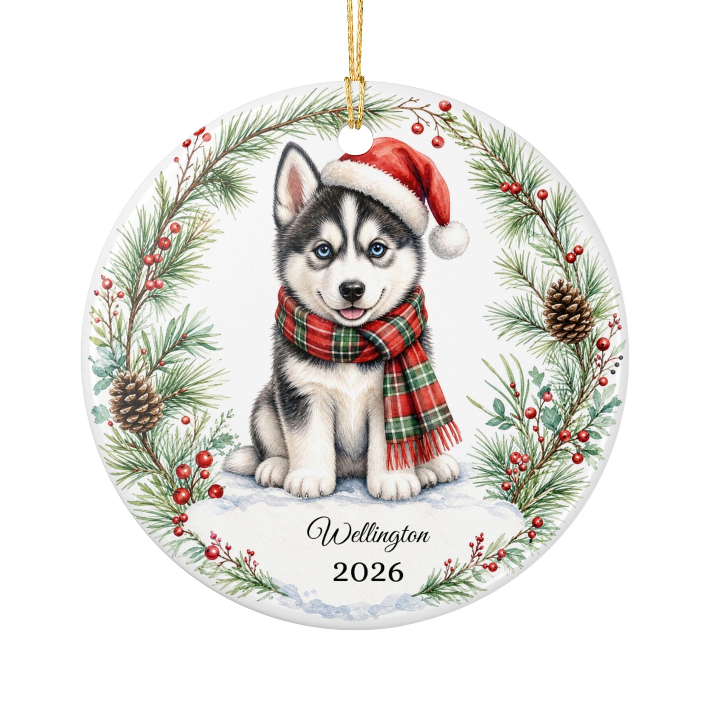 Husky Ornament Personalized with Name, Siberian Husky Christmas Ornament, Dog Mom Dad Gift, Husky Lover Keepsake 2026