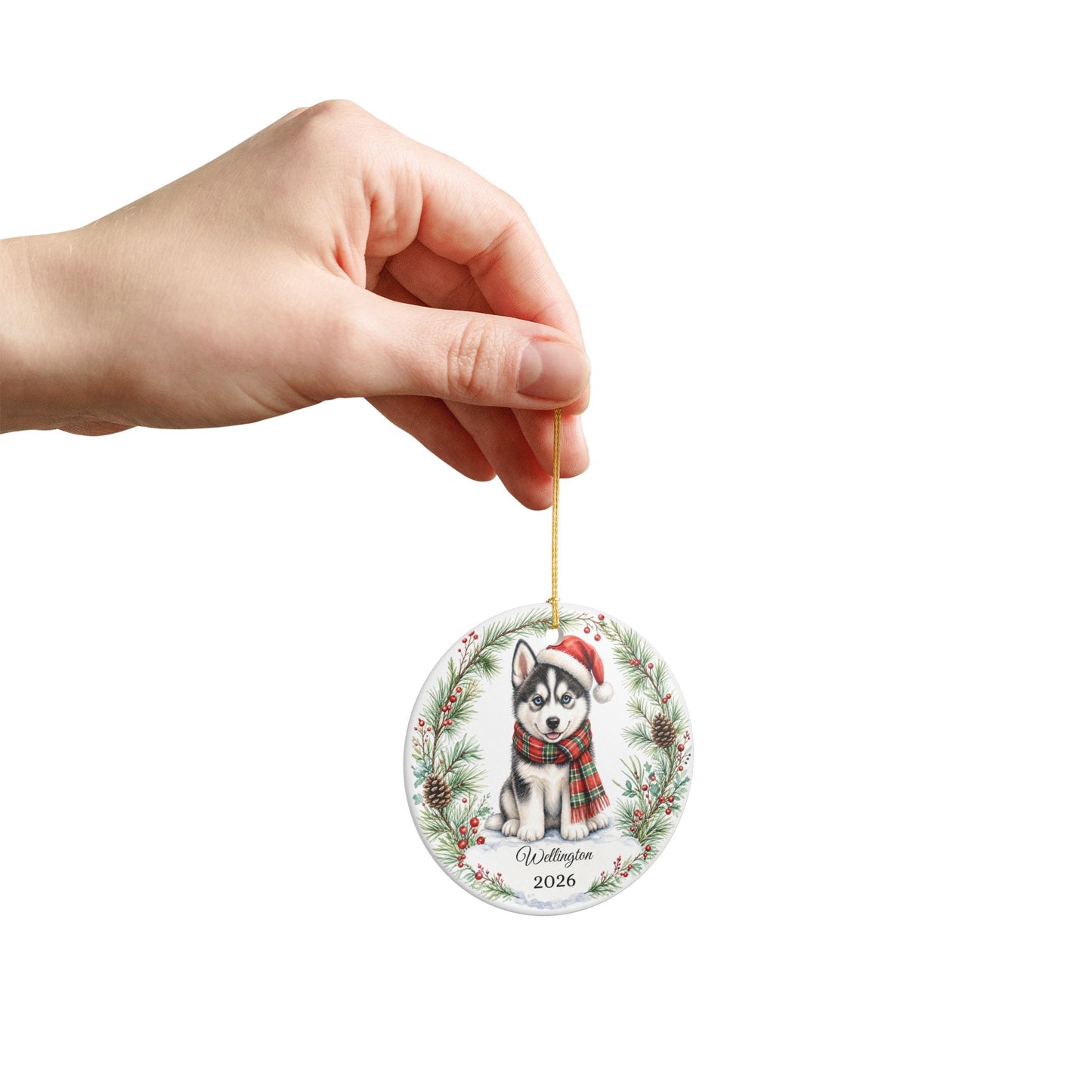 Husky Ornament Personalized with Name, Siberian Husky Christmas Ornament, Dog Mom Dad Gift, Husky Lover Keepsake 2026