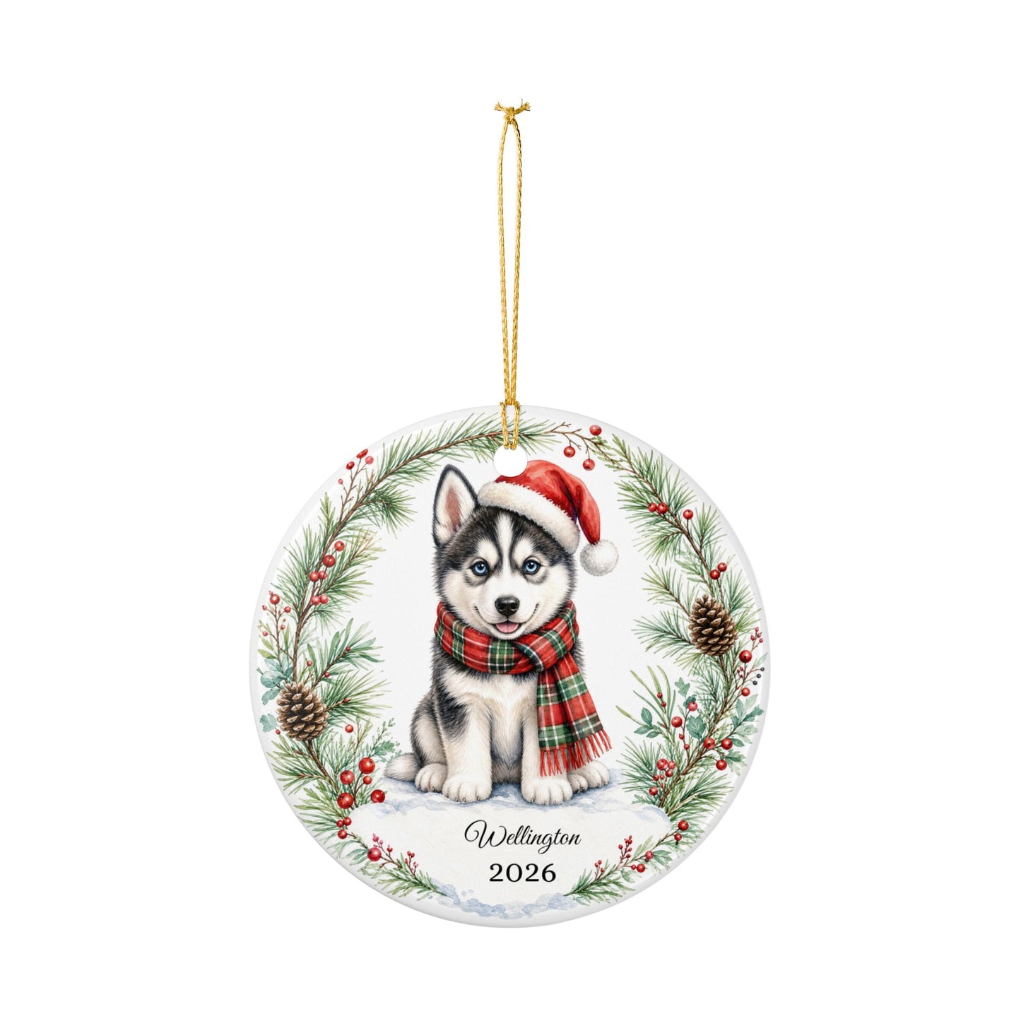 Husky Ornament Personalized with Name, Siberian Husky Christmas Ornament, Dog Mom Dad Gift, Husky Lover Keepsake 2026