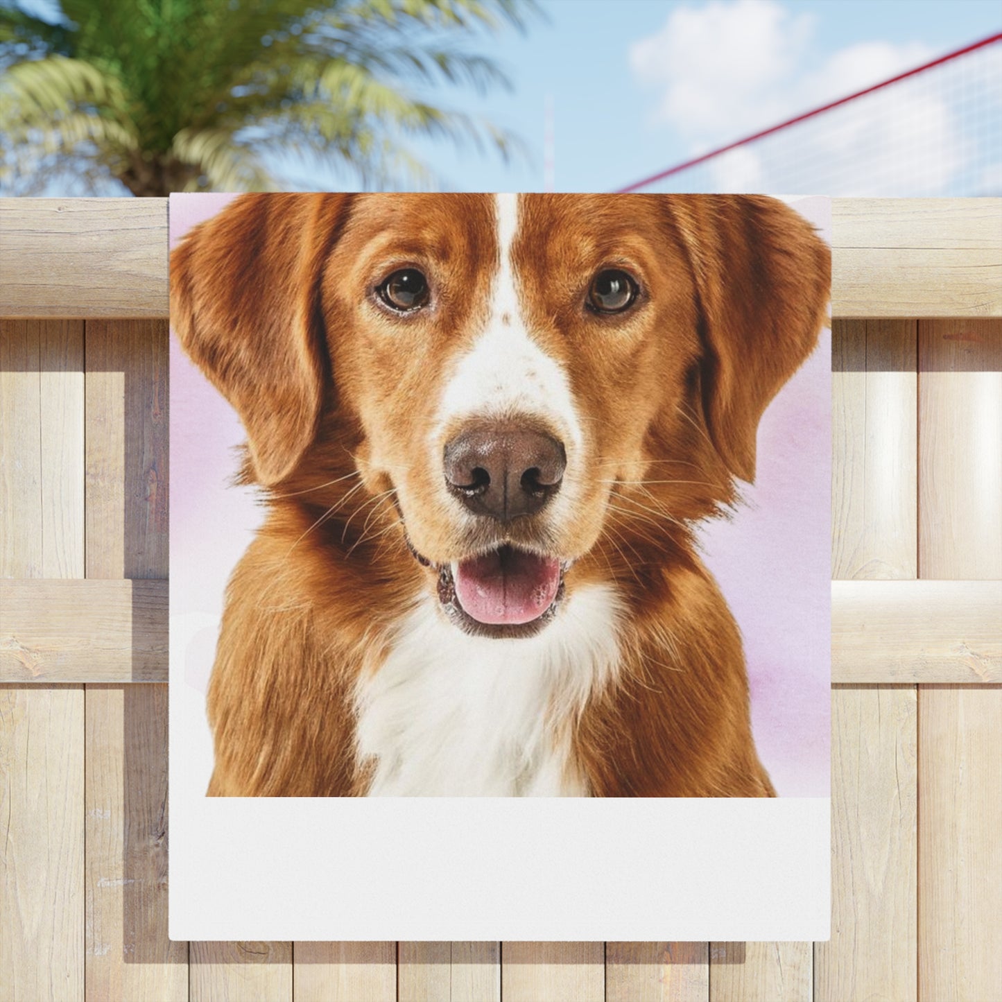 Personalized Dog Photo Memorial Beach Towel | Pet Memory Name