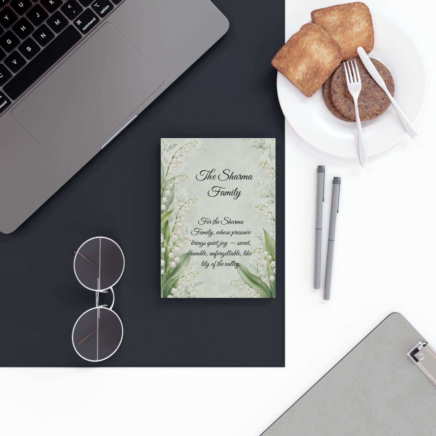 Lily of the Valley Birth Month Flower Journal Custom Name, May Birthday Mothers Day Gift for Mom, Personalized Bridesmaid Diary