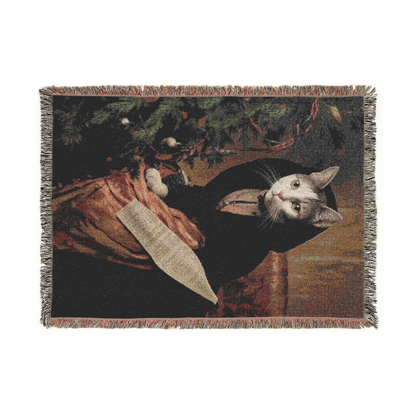 Medieval Monk Reading Woven Blanket | Tapestry Throw