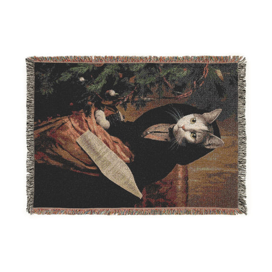 Medieval Monk Reading Woven Blanket | Tapestry Throw