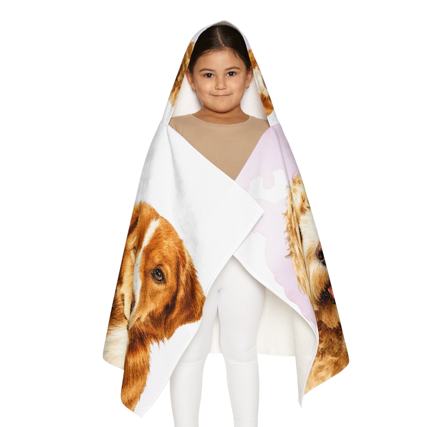 Waffles & Bean Youth Hooded Towel | Personalized Dog Portraits