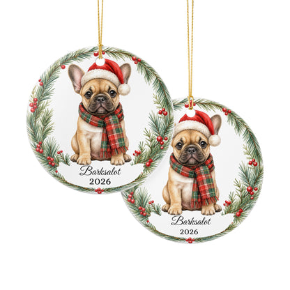 French Bulldog Ornament Personalized with Name, Frenchie Christmas Ornament, Dog Mom Dad Gift, Frenchie Lover Keepsake 2026