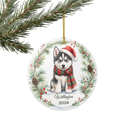 Husky Ornament Personalized with Name, Siberian Husky Christmas Ornament, Dog Mom Dad Gift, Husky Lover Keepsake 2026