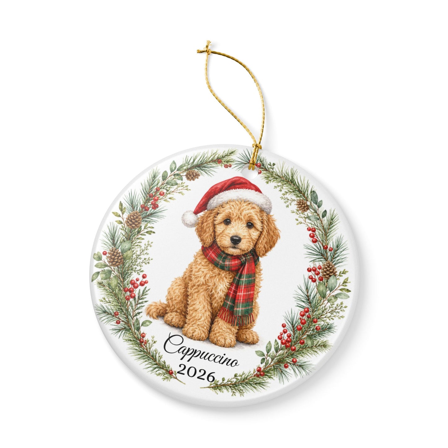 Goldendoodle Ornament Personalized with Name, Doodle Christmas Ornament, Doodle Mom Gift, Goldendoodle Lover Keepsake 2026