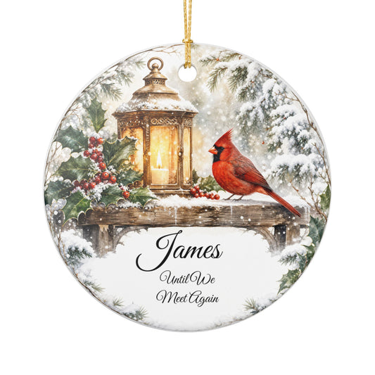Christmas in Heaven Ornament Personalized, Memorial Lantern Keepsake with Name, First Christmas Without You Sympathy Gift