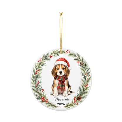 Beagle Ornament Personalized with Name, Beagle Christmas Ornament, Dog Mom Dad Gift, Beagle Lover Keepsake Gift 2026