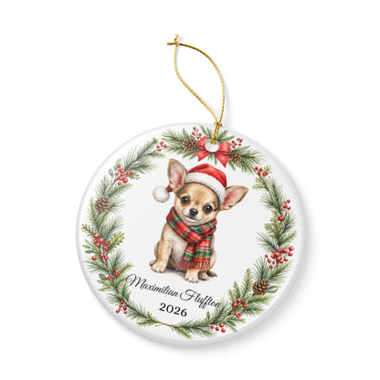 Chihuahua Ornament Personalized with Name, Chihuahua Christmas Ornament, Small Dog Mom Gift, Chi Lover Keepsake 2026