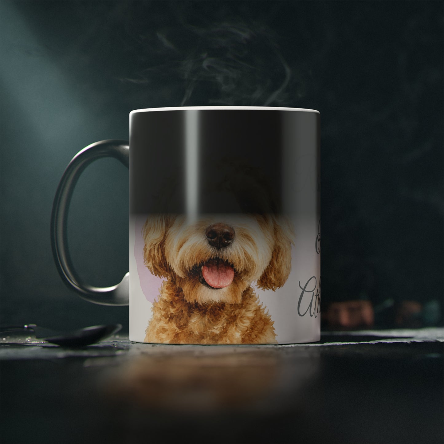 Custom Pet Name Dog Portrait Mug | Personalized Photo Coffee Cup