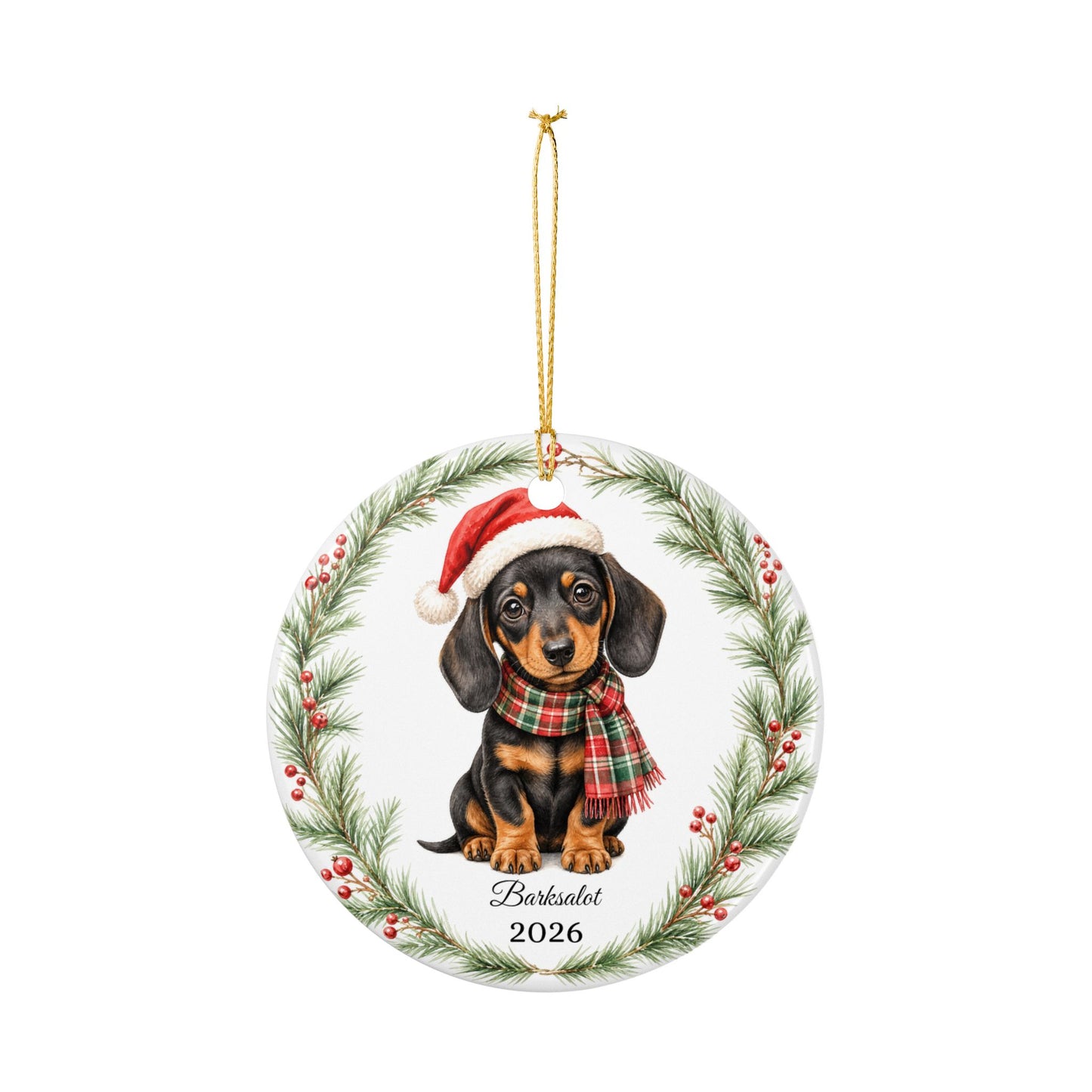 Dachshund Ornament Personalized with Name, Wiener Dog Christmas Ornament, Doxie Mom Gift, Sausage Dog Lover Keepsake 2026