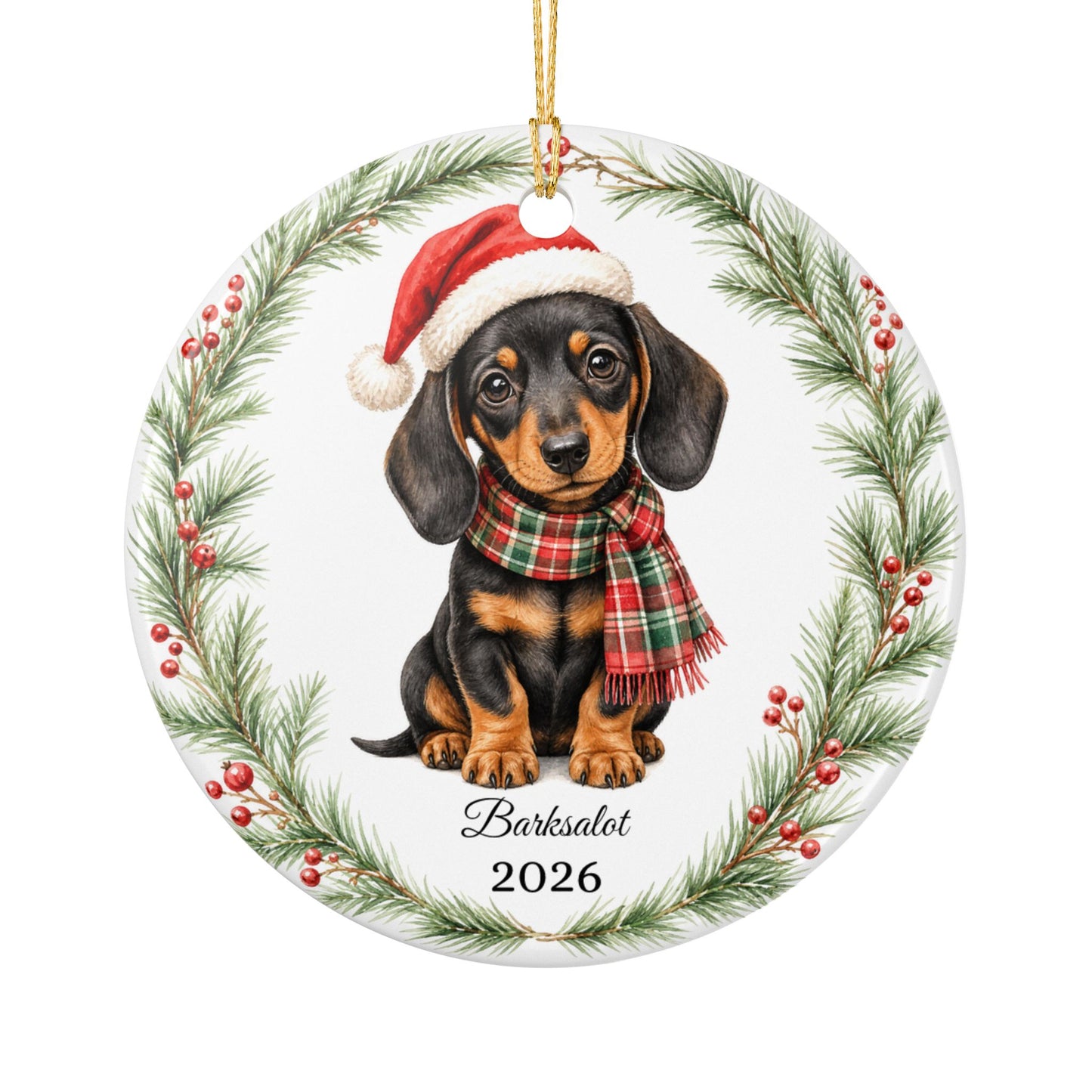 Dachshund Ornament Personalized with Name, Wiener Dog Christmas Ornament, Doxie Mom Gift, Sausage Dog Lover Keepsake 2026