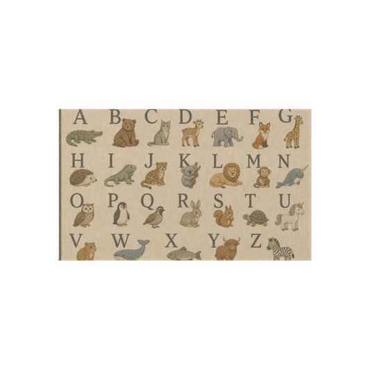 Alphabet Animals Outdoor Rug | ABC Kids Nursery Playroom Mat